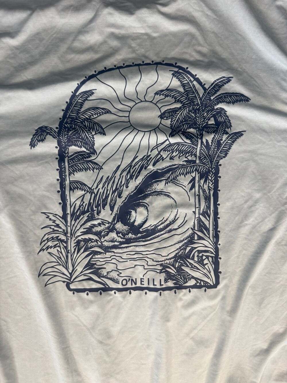 O'Neill Graphic T-Shirt Size X-Large Light Blue Surf Beach Standard Fit